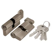 Цилиндровый механизм (AX102/70) AX1002Knob70 (30+10+30)/HD AB бронза 4Key с вертушкой, фото 1