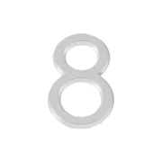 Цифра "8" самоклеящаяся ABS (50х37) (FUARO) CP хром, фото 1