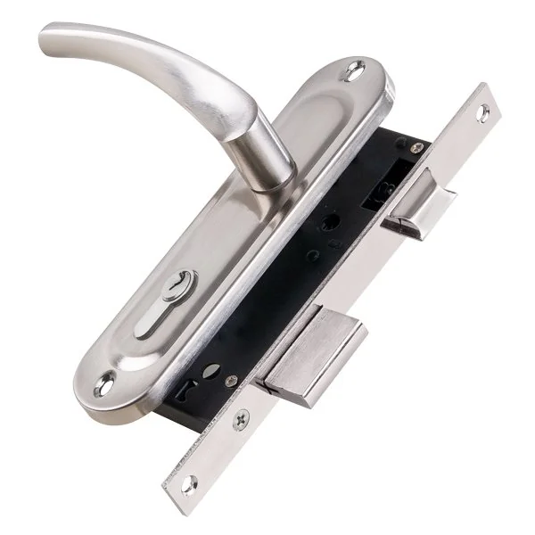 Замок цилиндровый в комплекте с ручкой LOCKSET16.CRONA.4070-1 (KIT P16 4070 CRONA) SN матовый никель