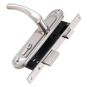 Замок цилиндровый в комплекте с ручкой LOCKSET16.CRONA.4070-1 (KIT P16 4070 CRONA) SN матовый никель, фото 1
