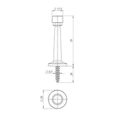 Упор дверной настенный STOPPER/15 (DS-15) CP-8 хром, фото 2
