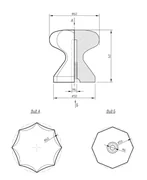 Ручка-кнопка фигурная Карел. береза, фото 2