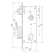 Замок цилиндровый с в комплекте с ручкой LOCKSET.9013 (SET F9011) SN/CP матовый никель, фото 2
