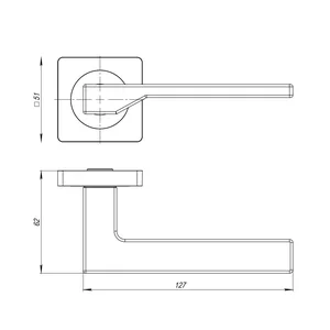 Ручка раздельная K.JK51.LEVEL (LEVEL JK) BL-24 черный