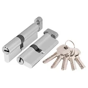 Цилиндровый механизм (AX202/90) AX2002Knob90 (45+10+35) CP хром с вертушкой, фото 1