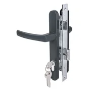 Корпус Ajax (Аякс) цилиндровый в комплекте с ручкой KIT GATE-2085/24 RAL 7016 антрацит, фото 1
