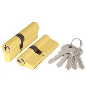 Цилиндровый механизм (AX100/60) AX1000Key60 (25+10+25) PB латунь, фото 1