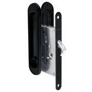 Защелка с ручками для раздвижных дверей SH.SL152.KIT011-BK (Soft LINE SL-011) BL-24 черный, фото 1