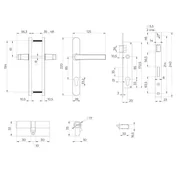Корпус Ajax (Аякс) цилиндровый в комплекте с ручкой KIT GATE-2085/24 BL черный, фото 2
