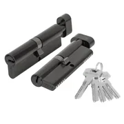 Цилиндровый механизм (200 ZM/100) 2000ZM Knob 100 (45+10+45) BL-24 черный 5Key с вертушкой, фото 1