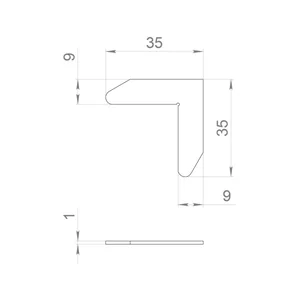 Крепежный уголок для короба SWD.Scope 35/35/1 angle (2 pcs)