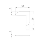 Крепежный уголок для короба SWD.Scope 35/35/1 angle (2 pcs), фото 2