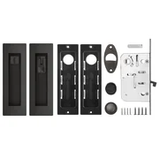 Защелка с ручками для раздвижных дверей SH.URB153.KIT011-BK (SH011 URB) BPVD-77 вороненый никель, фото 4