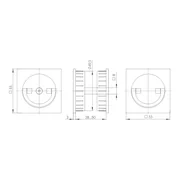Ручка поворотная для раздвижных дверей SH.QUADRO55.BK8x2 BL-26 черный, фото 2