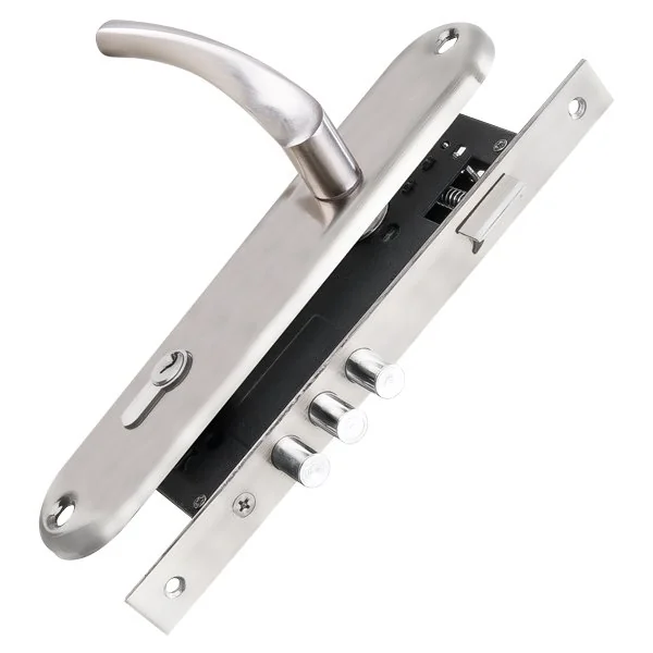 Замок цилиндровый в комплекте с ручкой LOCKSET90.CRONA.4585-3 (KIT P90 4585/3 CRONA) SN матовый никель