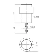 Упор дверной напольный STOPPER/14 (DS-14) AB бронза, фото 2