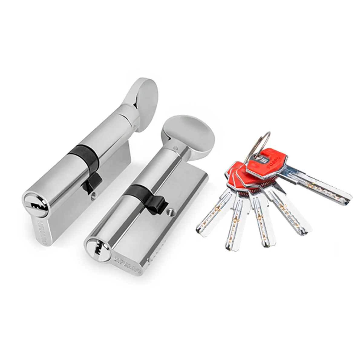 Цилиндровый механизм (D-PRO502/90) D-PRO5002Knob90(40+10+40) CP хром 5Key