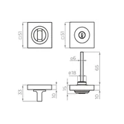 Ручка поворотная с фиксацией ключом BK6.FIX.JK GP-5 золото, фото 2