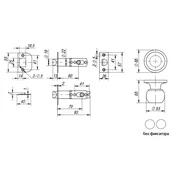 Ручка защелка DK672 AB-PS (6072 AB-P) (без фик.) бронза, фото 2
