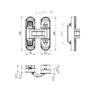 Петля скрытой установки U3D2002.TG BL черный TECH, фото 2