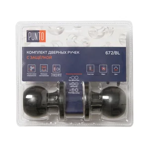 Ручка защелка DK672/BL BL-BK (фик.) черный