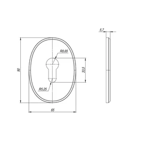 Накладка на цилиндр ESC.C.ECO/OV.473 (ESC 473 eco) CP хром