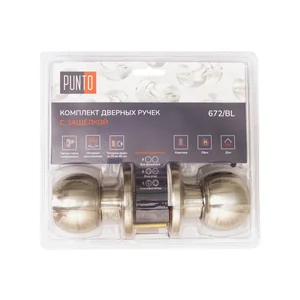 Ручка защелка DK672/BL SN-BK (фик.) матовый никель