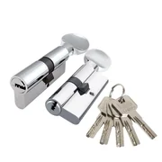 Цилиндровый механизм Z3002Knob90(40+10+40) с вертушкой CP хром, фото 1