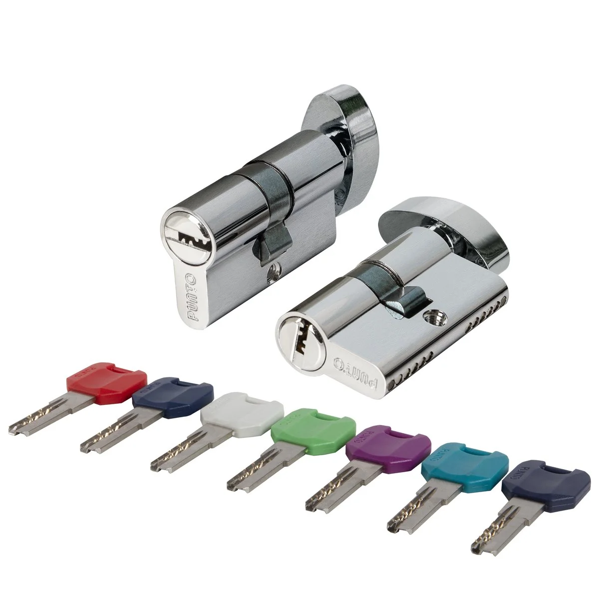Цилиндровый механизм MaxPro7002Knob60mm(25+10+25) SSC сатинированный хром 7key с вертушкой