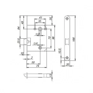 Защелка PLASTPL72-R20 (PL72-R20) (врезная) SN мат. никель тех.упаковка без ответной планки