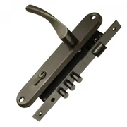 Замок цилиндровый в комплекте с ручкой LOCKSET90.CRONA.4585-3 (KIT P90 4585/3 CRONA) AB бронза, фото 1