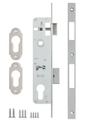 Корпус узкопрофильного замка с защёлкой 153/P (25 mm) w/b (хром) STB 153P2500018, фото 3