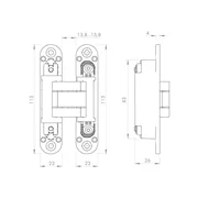 Петля скрытой установки U3D3000.VPG AB бронза TECH, фото 2