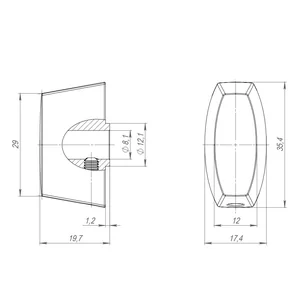 Вертушка на цилиндр T.Knob-Slim BPVD-77 вороненый никель