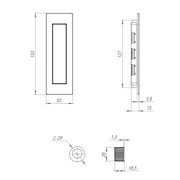 Ручка для раздвижных дверей SH.URB153.010 (SH010 URB) СP-8 хром, фото 2