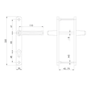 Ручка на планке HANDLE.85.25.67-75 RAL 9005 черный, фото 2