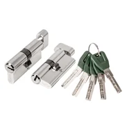 Цилиндровый механизм (A202/110) A2002Knob110(55+10+45) с вертушкой SN никель, фото 1
