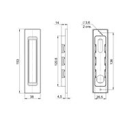 Ручка для раздвижных дверей SH.SLQ152.010 (Soft LINE SLQ-010) SSG сатинированное золото, фото 2