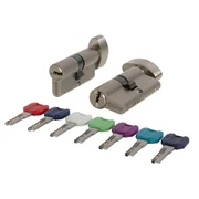 Цилиндровый механизм MaxPro7002Knob70mm(25+10+35) SN никель 7key с вертушкой, фото 1