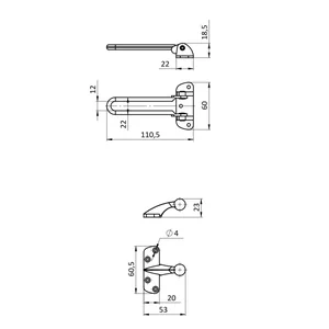 Блокиратор открывания двери CH-01/105 BL черный