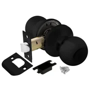Ручка защелка DK672 BL-PS (6072 BL-P) (без фик.) черный, фото 1