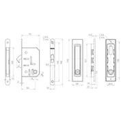 Защелка с ручками для раздвижных дверей SH.SLQ152.011 (Soft LINE SLQ-011) BL черный, фото 2