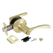 Ручка защелка DK610 PB-BK (6010 PB-B) (фик.) золото, фото 1