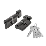 Цилиндровый механизм (200 ZM/90) 2000ZM Knob 90 (45+10+35) BL-24 черный 5Key с вертушкой, фото 1