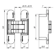 Петля скрытой установки U3D7000 BL (12060UN3D) черный TECH, фото 2