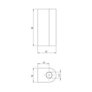 Ригель металлический накладной DHM-02 BL черный