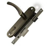 Замок цилиндровый в комплекте с ручкой LOCKSET16.CRONA.4070-1 (KIT P16 4070 CRONA) AB бронза, фото 1