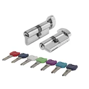 Цилиндровый механизм MaxPro7002Knob70mm(30+10+30) CP хром 7key с вертушкой, фото 1
