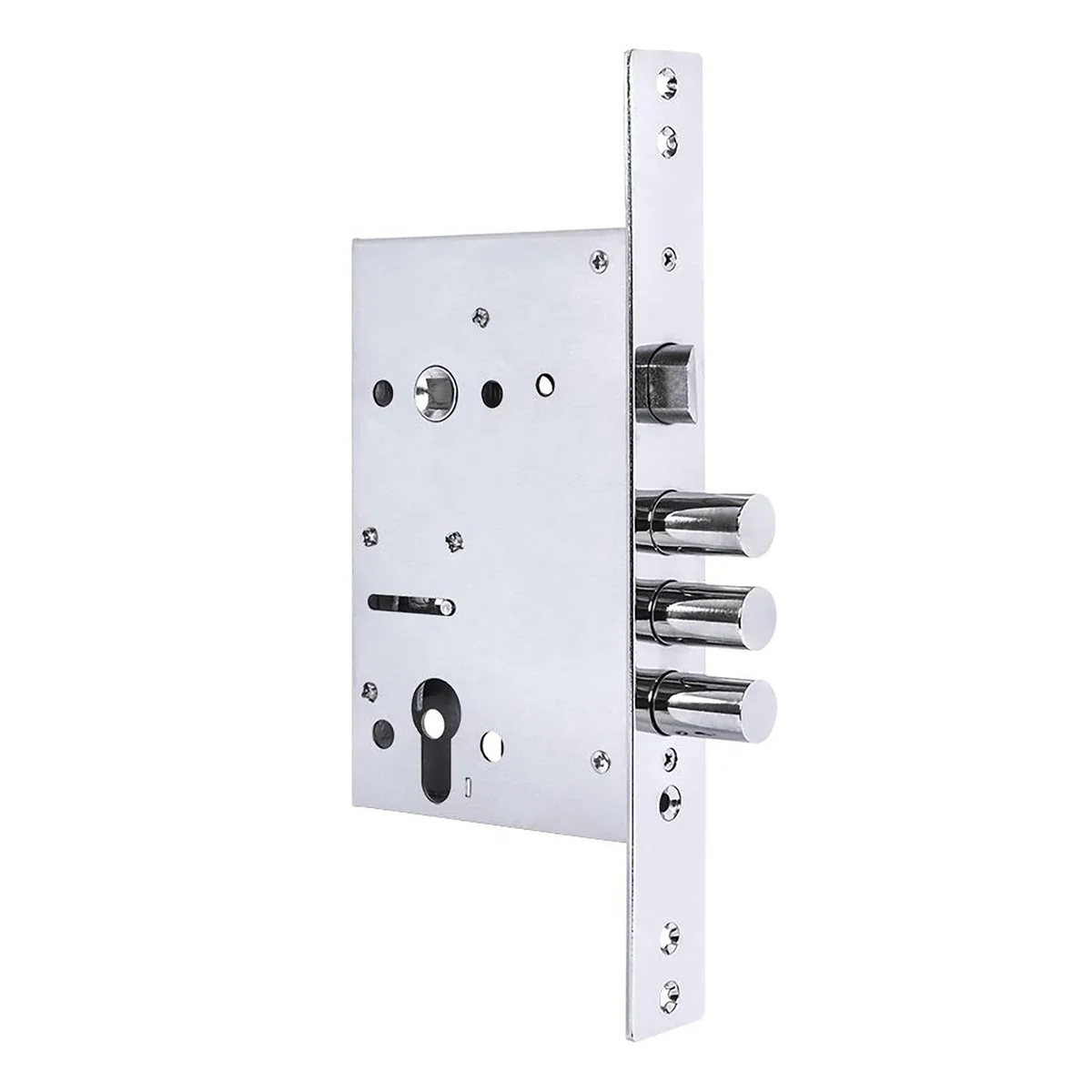 Корпус врезного замка c защёлкой MDV30C-816 CP (V30/C) CP хром тех.уп.