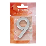 Цифра "9" самоклеящаяся ABS (50х37) (FUARO) CP хром, фото 2